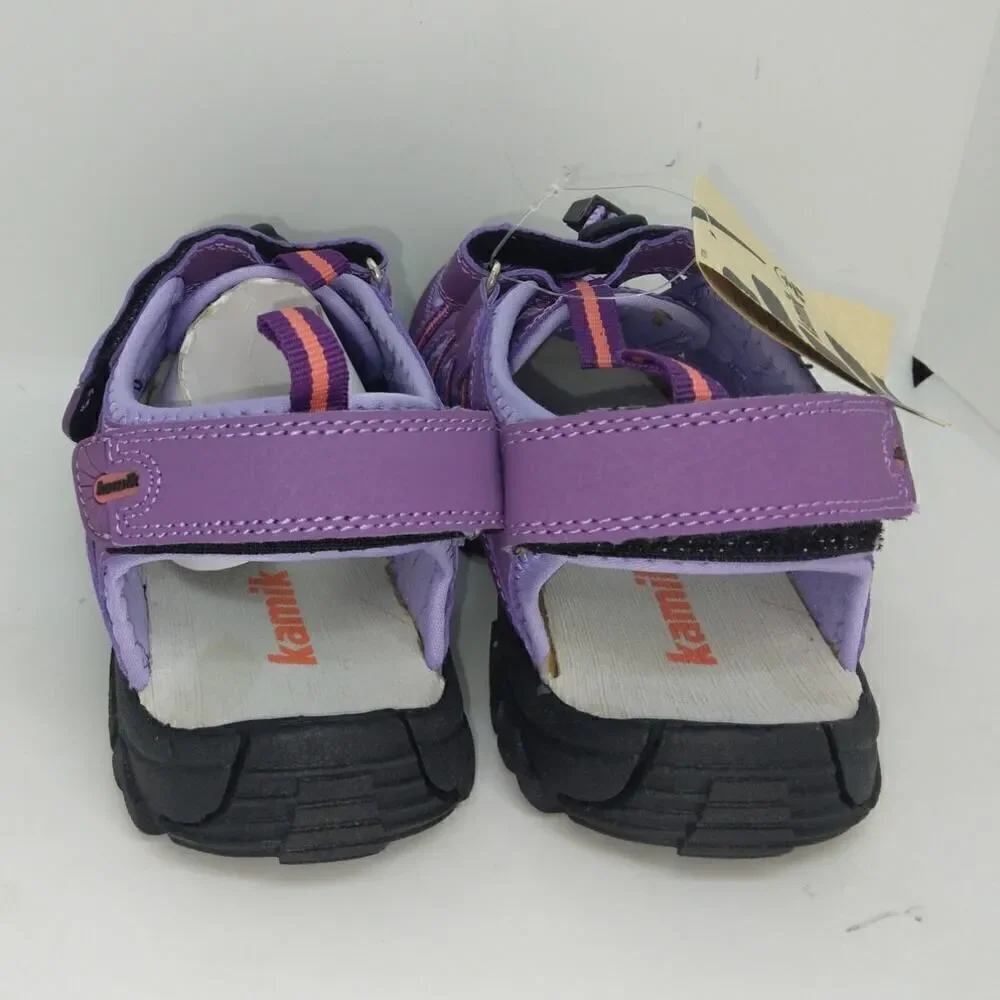 Kamik Girls NEW w/Box Closed Toe Purple w/Pink Sandals - sz. 4